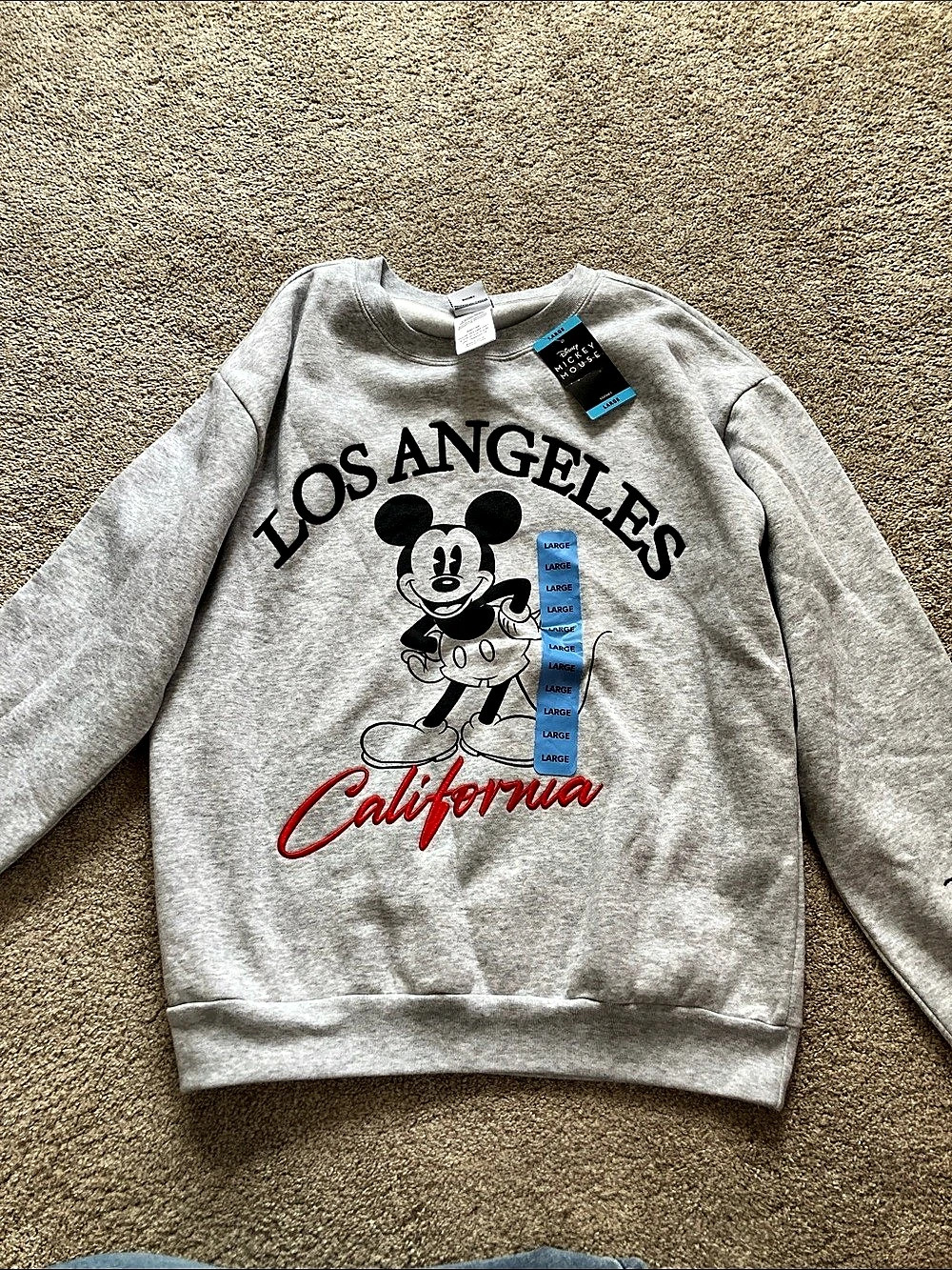 Disney Mickey Mouse Los Angeles California Destination Crewneck Sweatshirt